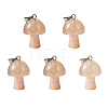 5Pcs Natural Cherry Blossom Agate Pendants G-SZ00001-87D-1