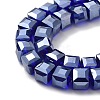 Electroplate Glass Beads Strands EGLA-D018-8x8mm-67-4