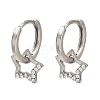 Alloy Rhinestone Hoop Dangle Earrings for Women AL-CBA1D11-03P-2