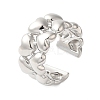 Heart Double Layer Brass Open Cuff Rings for Women RJEW-A046-02P-1