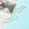 304 Stainless Steel Paperclip Chains Necklace NJEW-JN03593-01-4