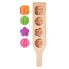 Star & & Flower & Flat Round & Square Wooden Press Mooncake Molds BAKE-SZ0001-06-1