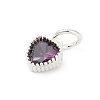 Brass Micro Pave Cubic Zirconia Pendants KK-H204-01S-03-2