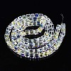 Electroplate Transparent Glass Beads Strands EGLA-N002-17C-B01-4
