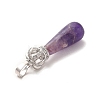 Natural Amethyst Pendants G-G976-01P-12-3