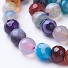 Natural Striped Agate/Banded Agate Beads Strands G-G753-09-8mm-3
