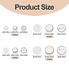 100 Sets 4 Styles Flat Round Sublimation Blank Badge Button Parts DIY-TA0013-64-5