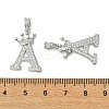 SHEGRACE Brass Micro Pave Clear Cubic Zirconia Pendants XGRQ5F521-809P-3