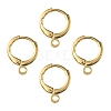 Brass Huggie Hoop Earring Findings KK-YW0001-51-2