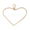 Copper Open Back Bezel Pendants PALLOY-JF01151-03-2