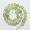 Natural New Jade Stone Round Bead Strands G-O039-16-10mm-2