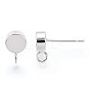 Brass Stud Earring Findings KK-T038-293S-2