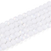 Frosted Opaque Glass Beads Strands GLAA-T032-P4mm-MBB02-2