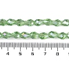 Transparent Electroplate Glass Beads Strands EGLA-N013-T4mm-B13-4