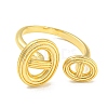 Rack Plating Brass Hollow Oval Open Cuff Rings RJEW-Q784-17G-2