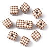 10Pcs Printed Opaque Acrylic Beads MACR-YW0004-19D-1
