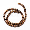 Natural Tiger Eye Round Bead Strands G-P072-33-12mm-2