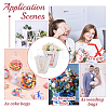 Trapezoid Paper Flower Gift Tote Bags with Plastic Visible Window ABAG-WH0045-25C-7