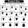 100Pcs 10 Styles Silicone Bottle Seal Plug FIND-GF0008-85-2
