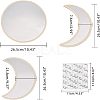 Acrylic Wooden Moon Phase Mirror DIY-WH0167-48A-2