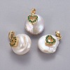 Natural Cultured Freshwater Pearl Pendants KK-L187-03C-1