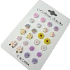 Brass & Enemal Stud Earrings for Women WG6A5D7-01-5