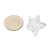 Anti-Tarnish 304 Stainless Steel Star Open Cuff Rings RJEW-M047-06P-3