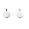 304 Stainless Steel with White Shell Pendants STAS-G268-01Q-P-4