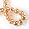 Electroplate Glass Beads Strands EGLA-Q062-4mm-A12-3
