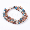 Synthetic Fossil Beads Strands G-L028-8mm-05-2