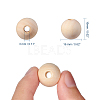 Natural Unfinished Wood Beads WOOD-S651-16mm-LF-2