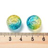 Two Tone Transparent Crackle Acrylic European Beads TACR-P009-B01-03-3