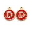 Golden Plated Alloy Enamel Charms ENAM-S118-03D-1
