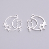 Alloy Open Back Bezel Pendants PALLOY-WH0072-89S-RS-1