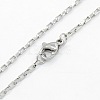 Tarnish Resistant Unisex 304 Stainless Steel Box Chain Necklaces STAS-O037-70P-1