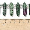 Natural Ruby in Zoisite Double Terminated Point Beads Strands G-H069-A08-01-4