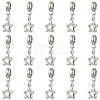 10Pcs Alloy Crystal Rhinestone Star European Dangle Charms MPDL-YW0001-06-1