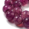 Faceted Natural Dragon Veins Agate Beads Strands G-F447-12mm-L02-4