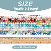 9 Strands 9 Color Electroplate Glass Beads Strands EGLA-AR0001-21-2