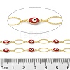 Rack Plating Brass Enamel Link Chains CHC-P012-11G-01-2
