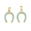 Brass Micro Pave Light Sky Blue Cubic Zirconia Pendants CU-CBABDE1-08G-1