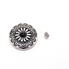 1-Hole Alloy & Turquoise Buttons PALLOY-WH0092-09A-P-1