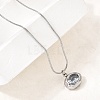 304 Stainless Steel Pave Cubic Zirconia Pendant Necklaces SA-CBADCF0-03P-04-3