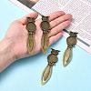 Iron Bookmark Cabochon Settings PALLOY-N0084-20AB-NF-4