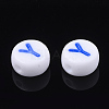Initial Acrylic Beads X-OACR-E001-20Y-2