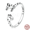 Giraffe 925 Sterling Silver Adjustable Cuff Rings for Women FS-WG500B7-01-5