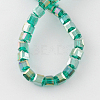 Electroplate Glass Beads Strands X-EGLA-R030-8x8mm-11-2