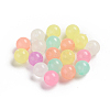 Luminous Acrylic Beads X-TACR-WH0002-16-1