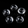 Transparent Half Round Glass Cabochons X-GGLA-R027-25mm-8