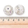 Bling Resin Rhinestone Flower Beads OACR-D310-01P-F-2
